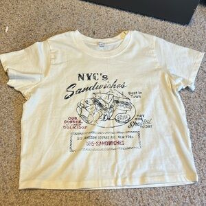 White Boxy Graphic Tee